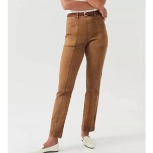 NWT SPANX Straight Leg Pants in Brown
